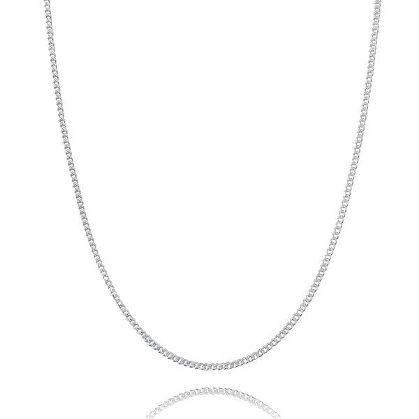 2mm Silver Curb Chain Necklace | Womens Chain Necklaces Chain Necklaces Chain Necklaces