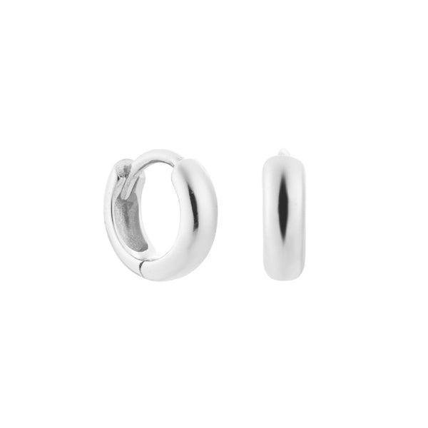 7mm Silver Huggie Hoop Earrings | Womens Huggie Earrings Earrings Hoop Earrings