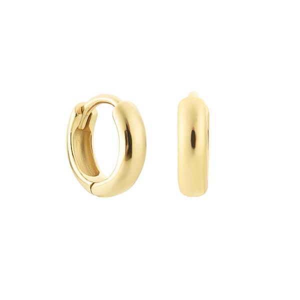 8mm Gold Huggie Hoop Earrings | Womens Huggie Earrings Earrings Hoop Earrings