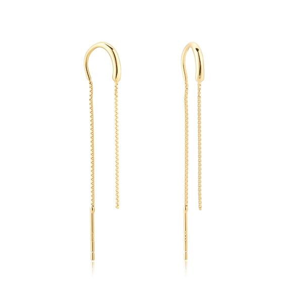 Classic Gold Threader Earrings | Womens Simple Earrings Earrings Simple Earrings