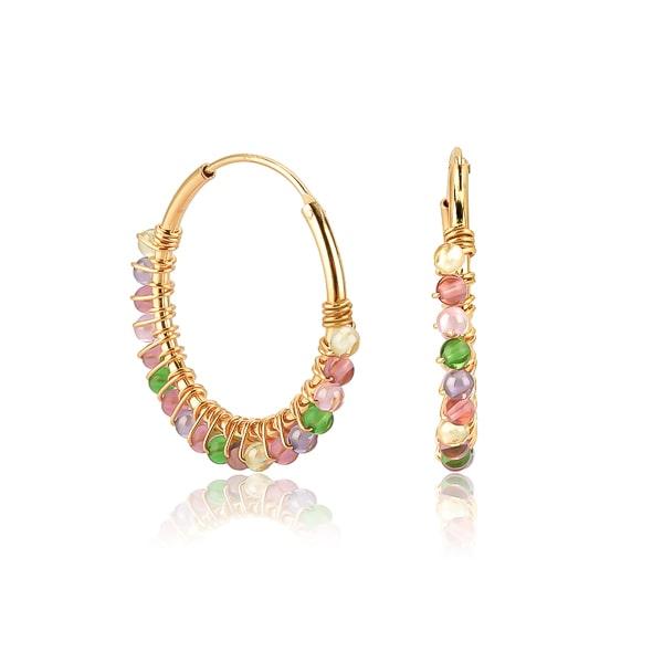 Colorful Bead Hoop Earrings | Womens Hoop Earrings Earrings Hoop Earrings