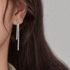 Double Crystal Drop Chain Earrings | Womens Drop Earrings Drop Earrings Drop Earrings