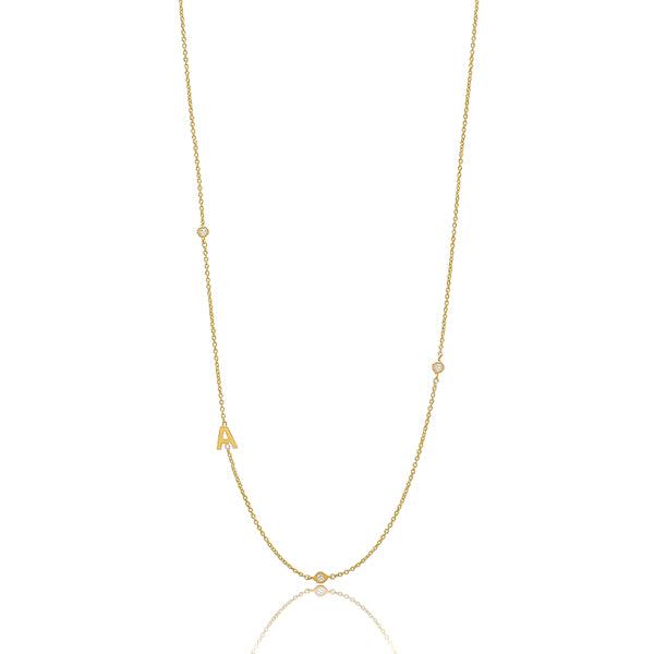 Gold Asymmetrical Initial Chain Necklace | Womens Chain Necklaces Chain Necklaces Chain Necklaces