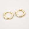 Gold Baguette-Cut Crystal Hoop Earrings | Womens Simple Earrings Earrings Hoop Earrings