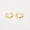 Gold Bead Mini Huggie Hoop Earrings | Womens Simple Earrings Earrings Hoop Earrings