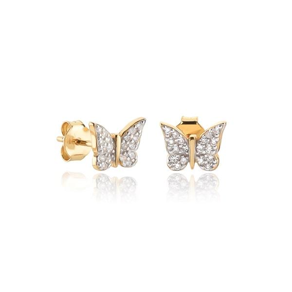 Gold Butterfly Stud Earrings | Womens Stud Earrings Earrings Stud Earrings