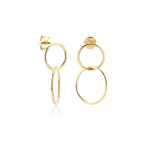 Gold Circle Drop Earrings | Womens Stud Earrings Drop Earrings Drop Earrings