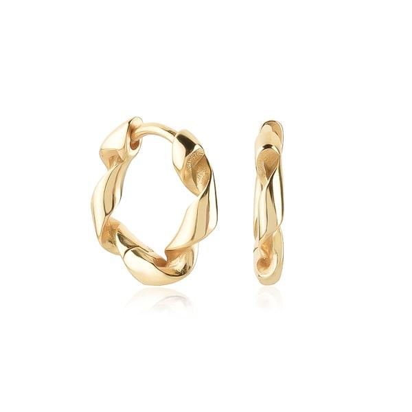 Gold Curly Hoop Earrings | Womens Simple Earrings Earrings Hoop Earrings