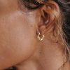 Gold Curly Hoop Earrings | Womens Simple Earrings Earrings Hoop Earrings