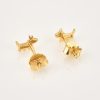 Gold Dog Stud Earrings | Womens Simple Earrings Earrings Simple Earrings