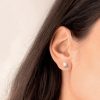 Gold Emerald-Cut Crystal Stud Earrings | Womens Stud Earrings Earrings Stud Earrings