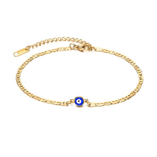 Gold Evil Eye Anklet | Womens Chain Anklets Anklets Beach Anklets