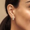 Gold Flower Pavé Hoop Earrings | Womens Hoop Earrings Earrings Hoop Earrings