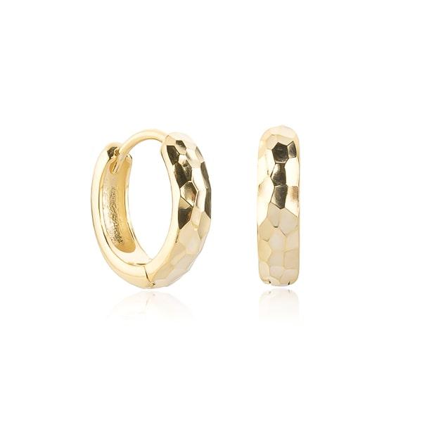 Gold Hammered Mini Hoop Earrings | Womens Simple Earrings Earrings Hoop Earrings