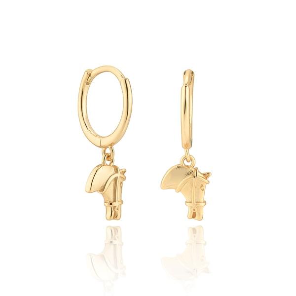 Gold Horse Hoop Earrings | Womens Drop Earrings Drop Earrings Drop Earrings