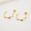 Gold Irregular Colorful Crystal Hoop Earrings | Womens Hoop Earrings Earrings Hoop Earrings