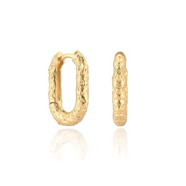 Gold Irregular Oval Hoop Earrings | Womens Hoop Earrings Earrings Hoop Earrings