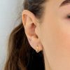 Gold Mini Double Twist Hoop Earrings | Womens Sleeper Earrings Earrings Hoop Earrings