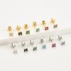 Gold Mini Flower CZ Stud Earrings | Womens Simple Earrings Earrings Simple Earrings