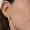 Gold Oval Crystal Hoop Earrings | Womens Simple Earrings Earrings Hoop Earrings