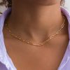 Gold Paperclip Chain Necklace | Womens Chain Necklaces Chain Necklaces Chain Necklaces