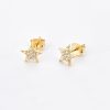 Gold Pavé Crystal Star Stud Earrings | Womens Simple Earrings Earrings Simple Earrings