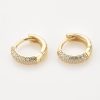 Gold Pavé CZ Mini Hoop Earrings | Womens Sleeper Earrings Earrings Hoop Earrings