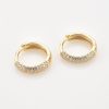 Gold Pavé CZ Small Hoop Earrings | Womens Huggie Earrings Earrings Hoop Earrings