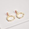 Gold Rainbow Crystal Huggie Teardrop Earrings | Womens Hoop Earrings Drop Earrings Drop Earrings