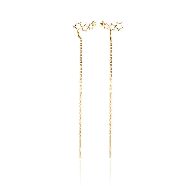 Gold Shooting Star Threader Earrings | Womens Threader Earrings Earrings Threader Earrings