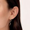 Gold Snake Crystal Drop Earrings | Womens Drop Earrings Drop Earrings Drop Earrings