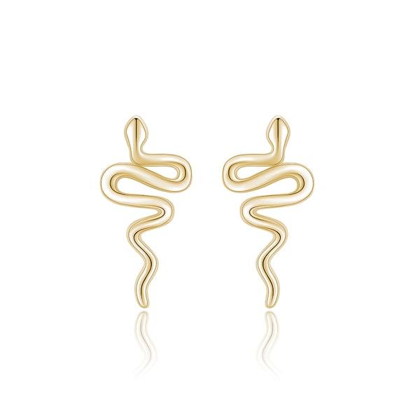 Gold Snake Stud Earrings | Womens Simple Earrings Earrings Simple Earrings