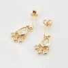 Gold Teardrop Crystal Mini Chandelier Earrings | Womens Stud Earrings Drop Earrings Drop Earrings