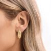 Gold Triple Twist Hoop Earrings | Womens Hoop Earrings Earrings Hoop Earrings