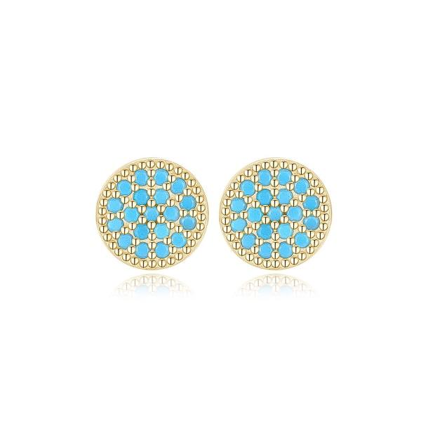 Gold Turquoise Stud Earrings | Womens Stud Earrings Earrings Stud Earrings