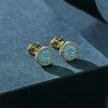 Gold Turquoise Stud Earrings | Womens Stud Earrings Earrings Stud Earrings