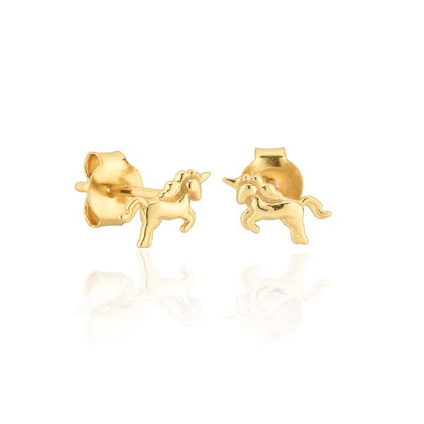 Gold Unicorn Stud Earrings | Womens Stud Earrings Earrings Simple Earrings