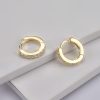 Gold White Crystal Huggie Earrings | Womens Simple Earrings Earrings Hoop Earrings