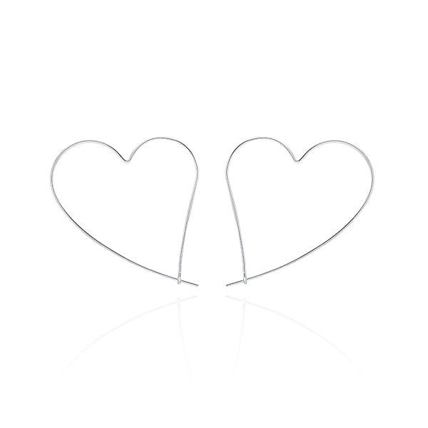 Large Heart-Shaped Hoop Earrings | Womens Simple Earrings Earrings Hoop Earrings