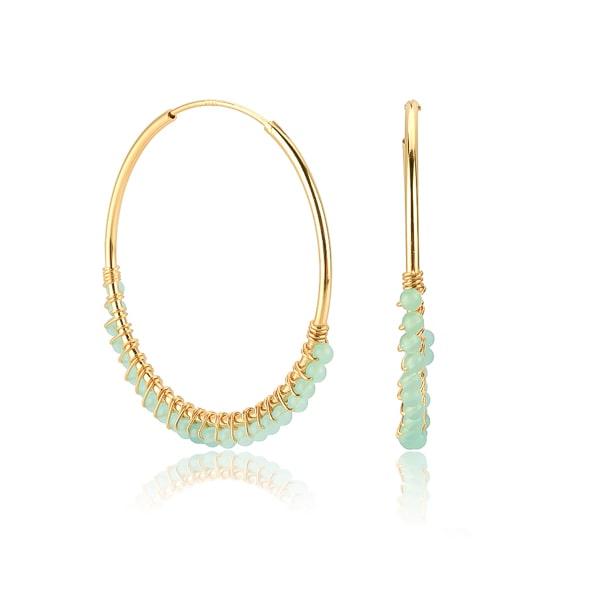 Large Turquoise Bead Hoop Earrings | Womens Hoop Earrings Earrings Hoop Earrings