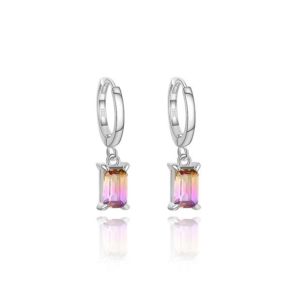 Magical Gradient Crystal Drop Hoop Earrings | Womens Hoop Earrings Drop Earrings Drop Earrings