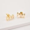 Milky Triple Pear Crystal Stud Earrings | Womens Stud Earrings Earrings Stud Earrings