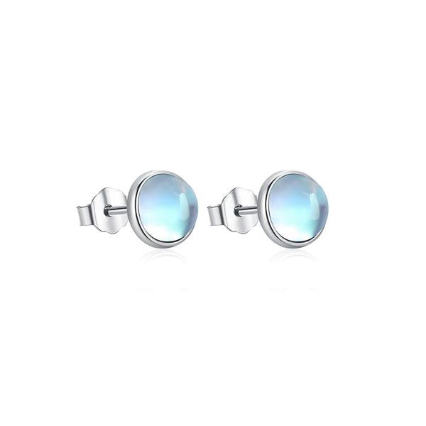 Moonstone Stud Earrings | Womens Simple Earrings Earrings Simple Earrings