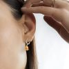 Paw Mini Hoop Drop Earrings | Womens Drop Earrings Drop Earrings Drop Earrings