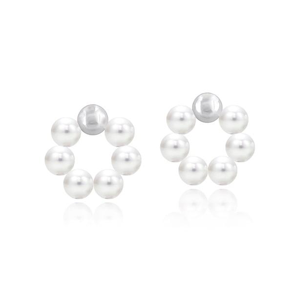 Pearl Circle Stud Earrings | Womens Stud Earrings Earrings Stud Earrings