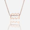 Rose Gold Aquarius Necklace | Womens Zodiac Necklaces Necklaces Womens