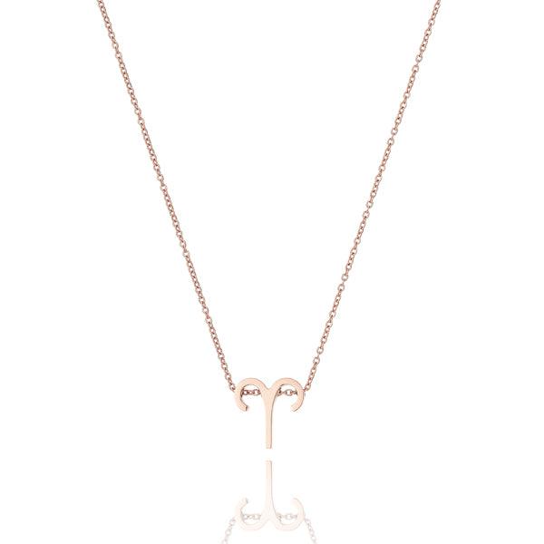 Rose Gold Aries Necklace | Womens Zodiac Necklaces Necklaces Womens