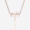 Rose Gold Aries Necklace | Womens Zodiac Necklaces Necklaces Womens