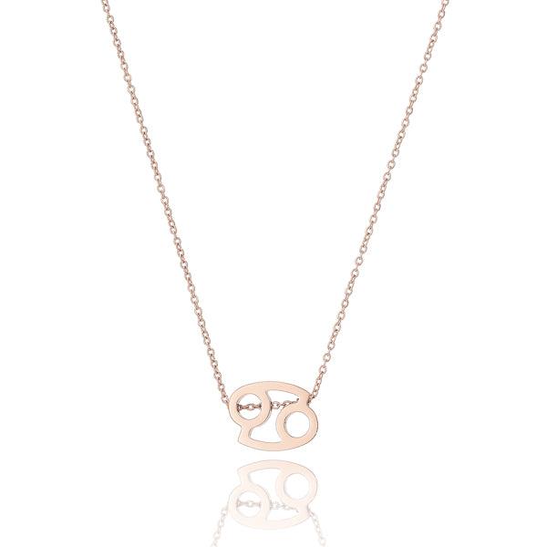 Rose Gold Cancer Necklace | Womens Zodiac Necklaces Necklaces Womens