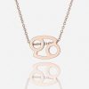 Rose Gold Cancer Necklace | Womens Zodiac Necklaces Necklaces Womens